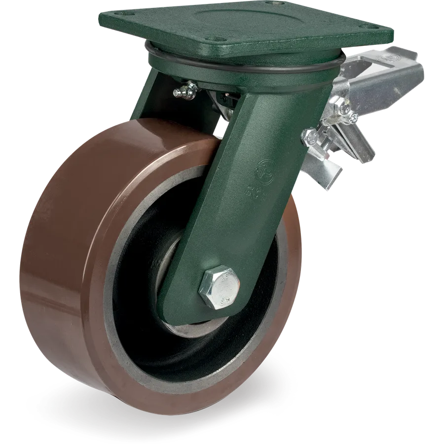 Tellure Rôta 588507 – Rueda giratoria de poliuretano TR-PowerHigh Ø250×60 mm con freno