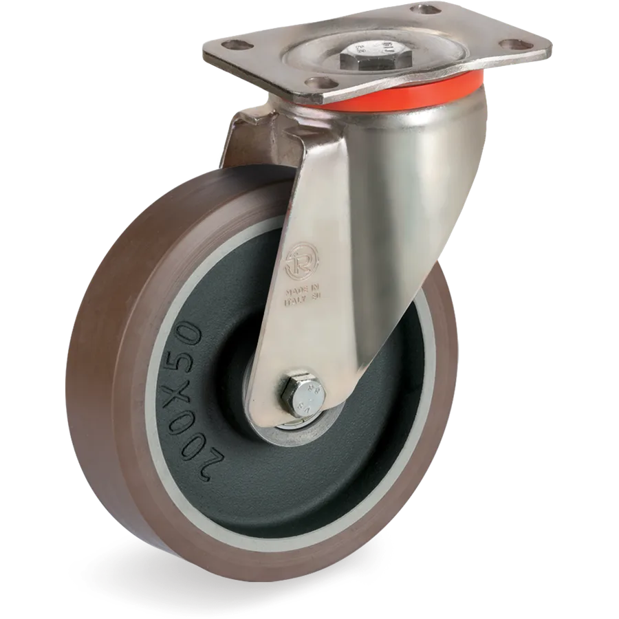 Tellure Rôta 585863 – Rueda giratoria de poliuretano TR-PowerHigh Ø125×50 mm