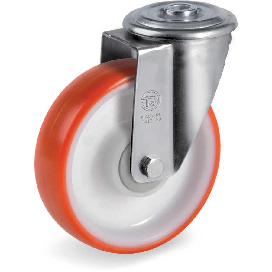 Tellure Rôta 604301 – Rueda giratoria de poliuretano termoplástico Ø80×30 mm