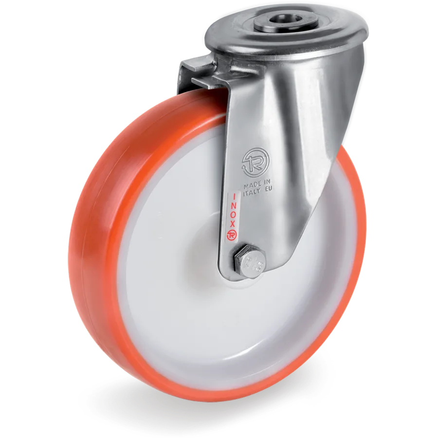Tellure Rôta 608004 – Rueda giratoria de poliuretano termoplástico Ø150×35 mm