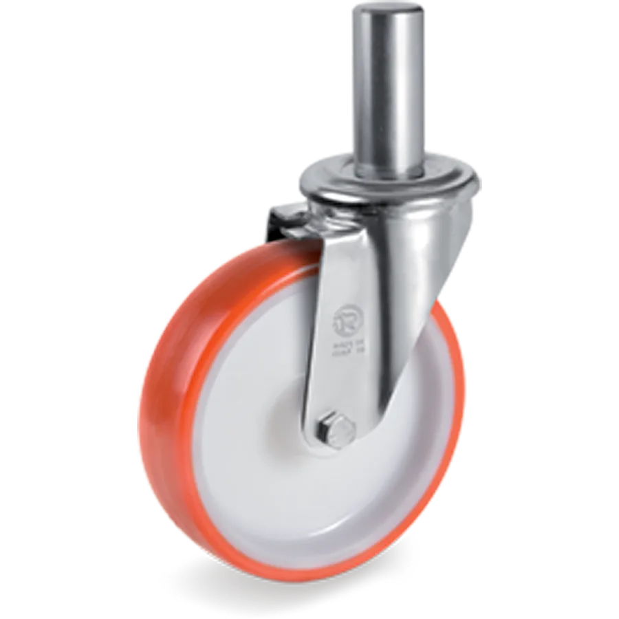 Tellure Rôta 606102 – Rueda giratoria de poliuretano termoplástico Ø100×30 mm