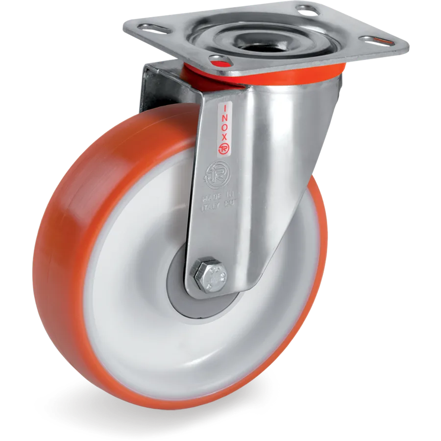 Tellure Rôta 605406 – Rueda giratoria de poliuretano termoplástico Ø200×50 mm
