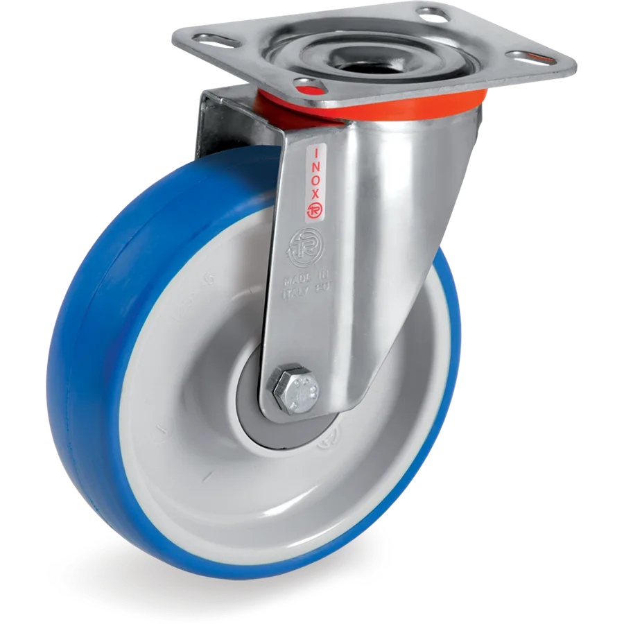 Tellure Rôta 615401 – Rueda giratoria de poliuretano termoplástico Ø80×30 mm