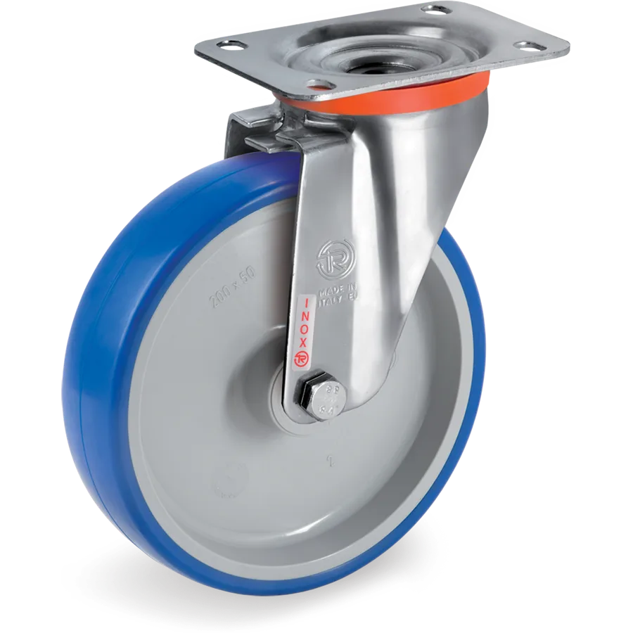 Tellure Rôta 614411 – Rueda giratoria de poliuretano termoplástico Ø150×45 mm