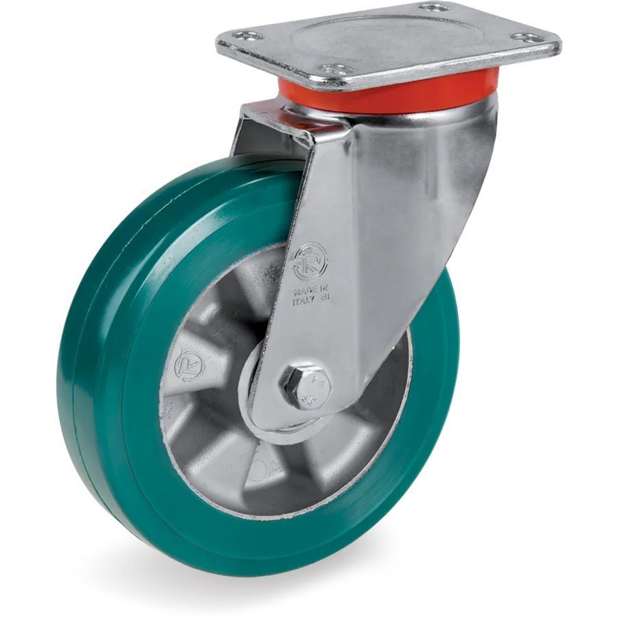 Tellure Rôta 627824 – Rueda giratoria de poliuretano TR-Roll Ø160×50 mm