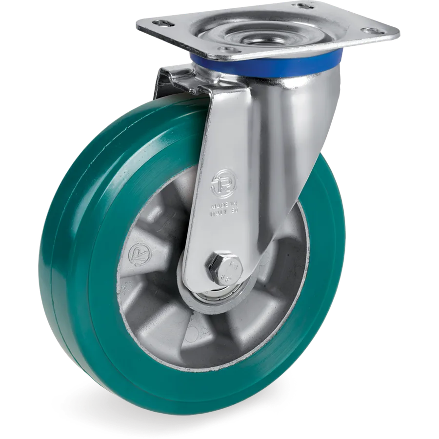 Tellure Rôta 624506 – Rueda giratoria de poliuretano TR-Roll Ø200×50 mm