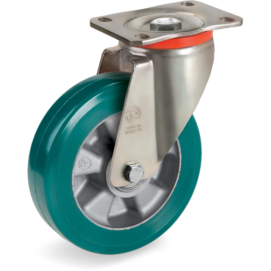 Tellure Rôta 627516 – Rueda giratoria de poliuretano TR-Roll Ø200×50 mm