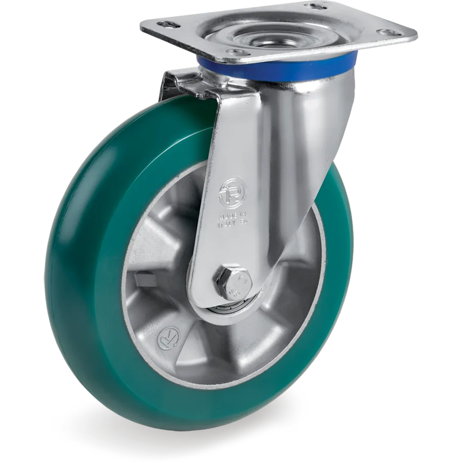 Tellure Rôta 624604 – Rueda giratoria de poliuretano TR-Roll Ø160×50 mm