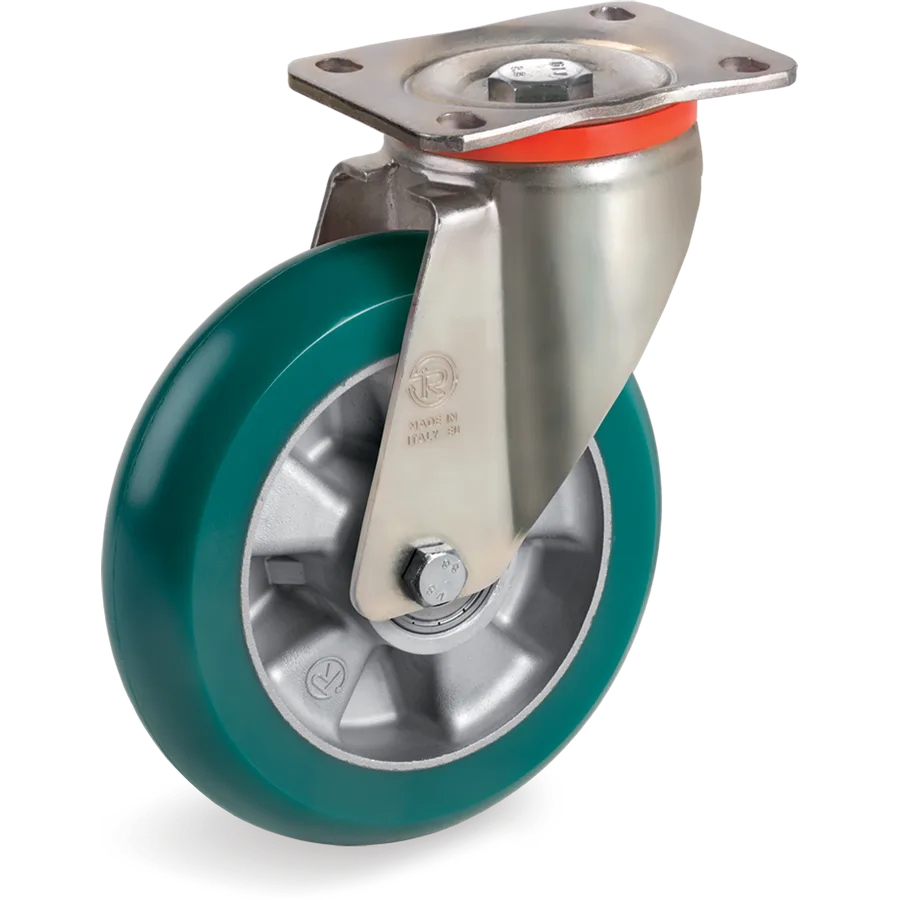 Tellure Rôta 629004 – Rueda giratoria de poliuretano TR-Roll Ø160×50 mm