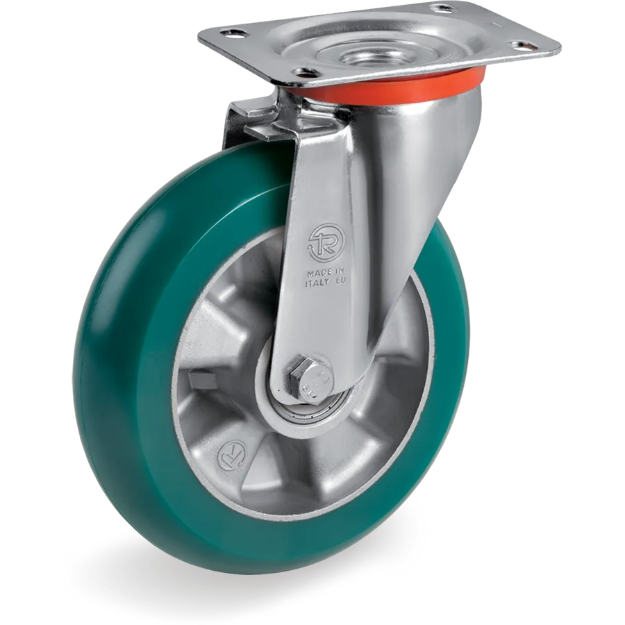 Tellure Rôta 628714 – Rueda giratoria de poliuretano TR-Roll Ø150×50 mm