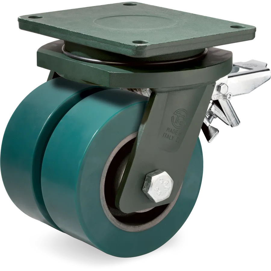 Tellure Rôta 628778 – TR-Roll polyurethane swivel castor Ø300 mm with brake