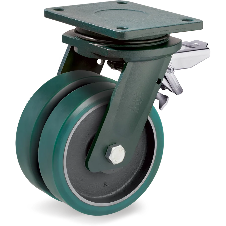 Tellure Rôta 628754 – TR-Roll polyurethane swivel castor Ø150 mm with brake
