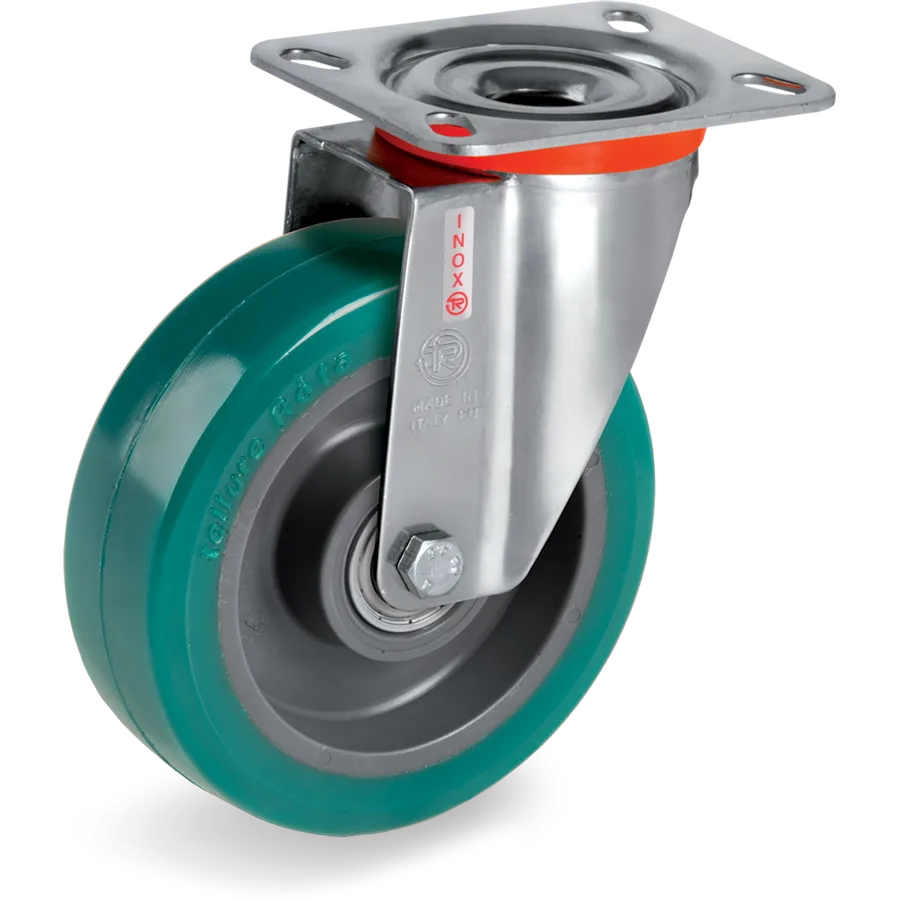Tellure Rôta 625122 – Rueda giratoria de poliuretano TR-Roll Ø100×40 mm