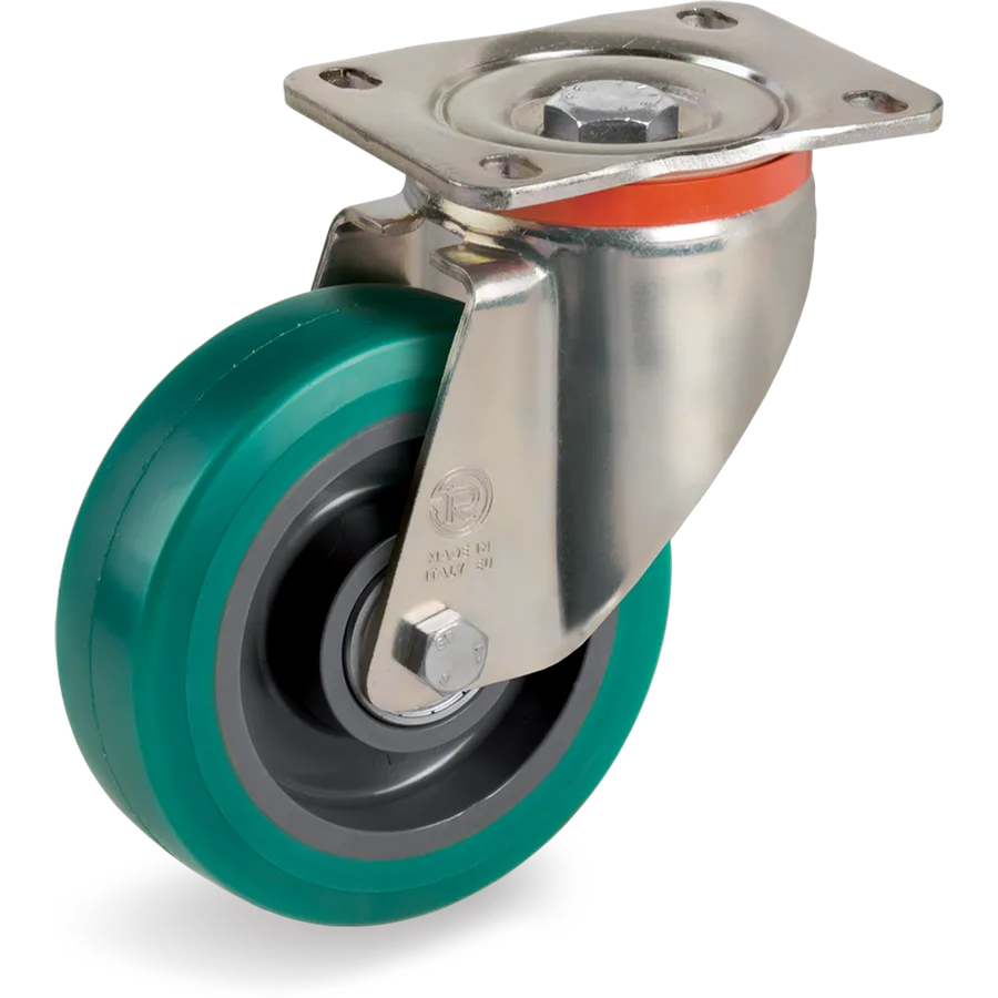 Tellure Rôta 627622 – Rueda giratoria de poliuretano TR-Roll Ø100×40 mm