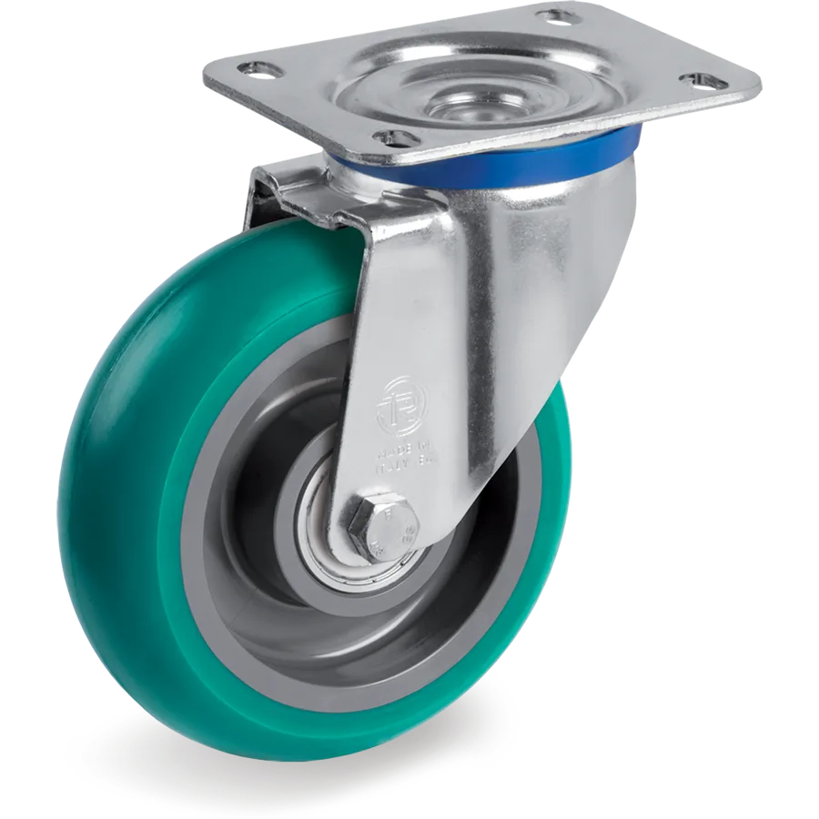 Tellure Rôta 624534 – Rueda giratoria de poliuretano TR-Roll Ø160×50 mm