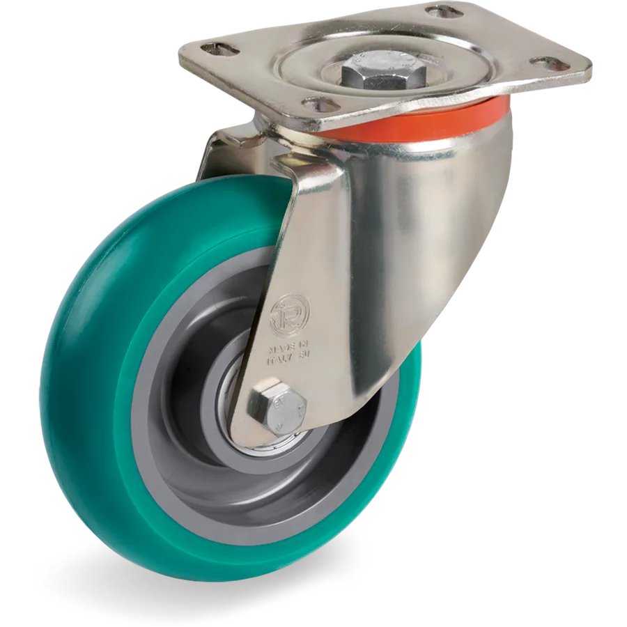 Tellure Rôta 627624 – Rueda giratoria de poliuretano TR-Roll Ø160×50 mm