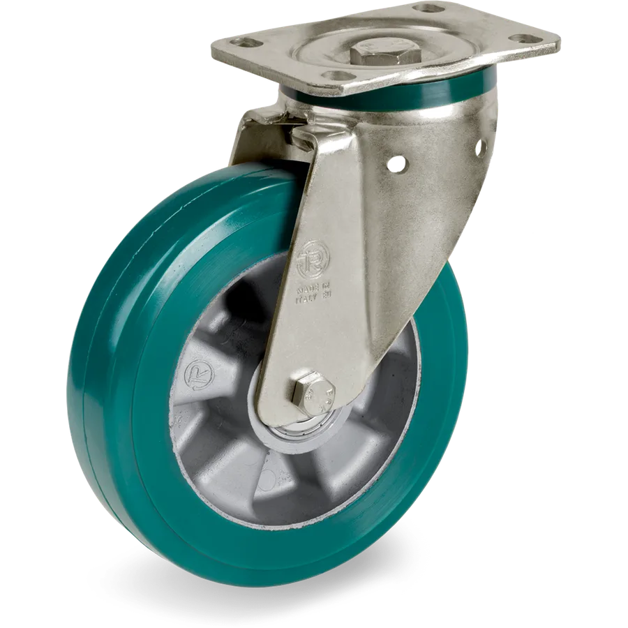 Tellure Rôta 625003 – Rueda giratoria de poliuretano TR-Roll Ø125×40 mm