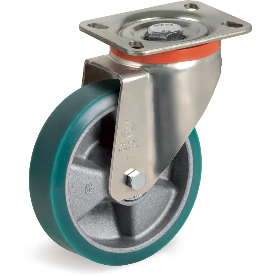Tellure Rôta 627633 – Rueda giratoria de poliuretano TR-Roll Ø125×35 mm