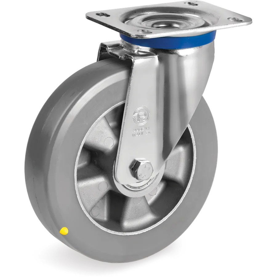 Tellure Rôta 624504ESD – Rueda giratoria de poliuretano TR-Roll ESD Ø160×50 mm