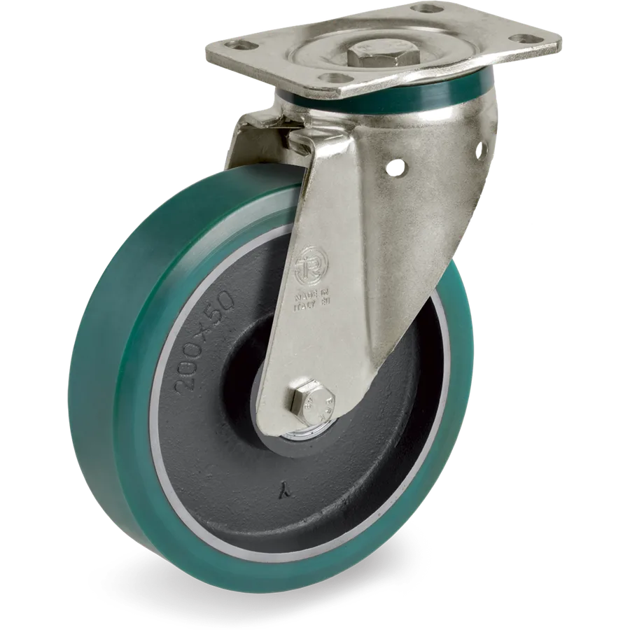 Tellure Rôta 627644 – Rueda giratoria de poliuretano TR-Roll Ø150×50 mm