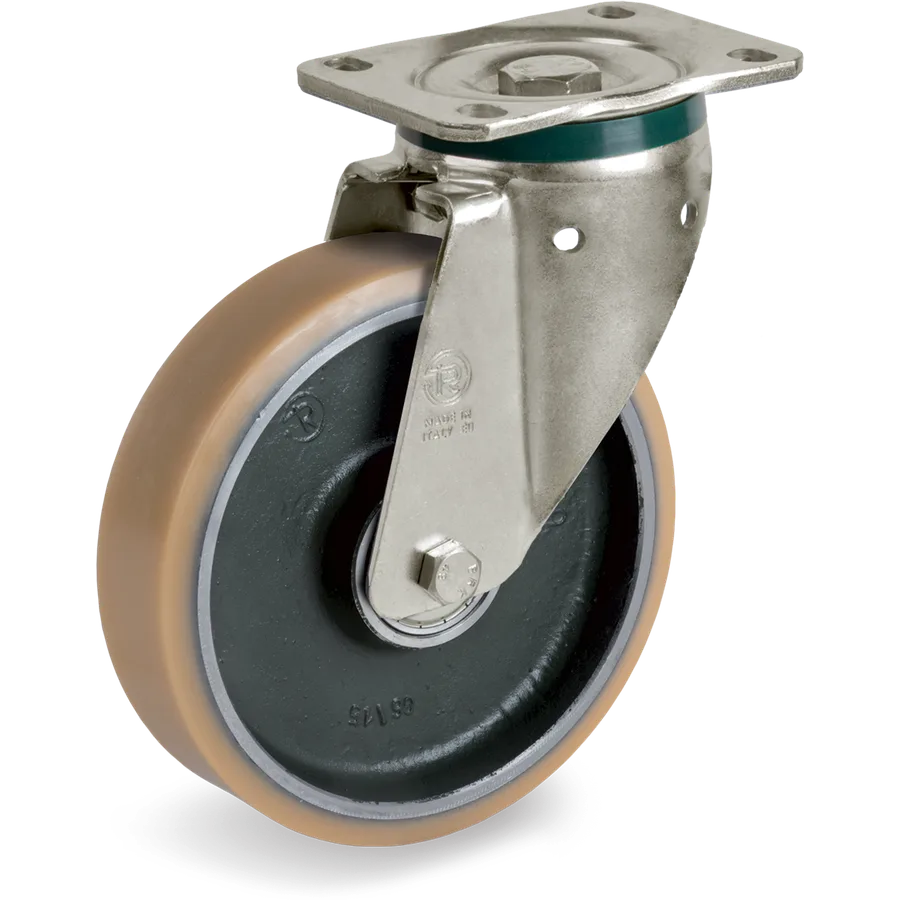 Tellure Rôta 635606 – Rueda giratoria de vulkollan® Ø200×50 mm