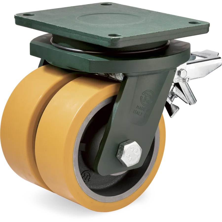 Tellure Rôta 648767 – TR polyurethane swivel castor Ø250 mm with brake