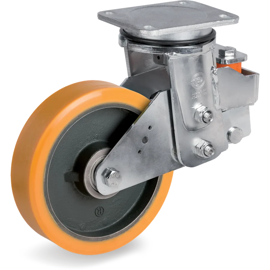 Tellure Rôta 649304 – TR polyurethane swivel castor Ø160×50 mm