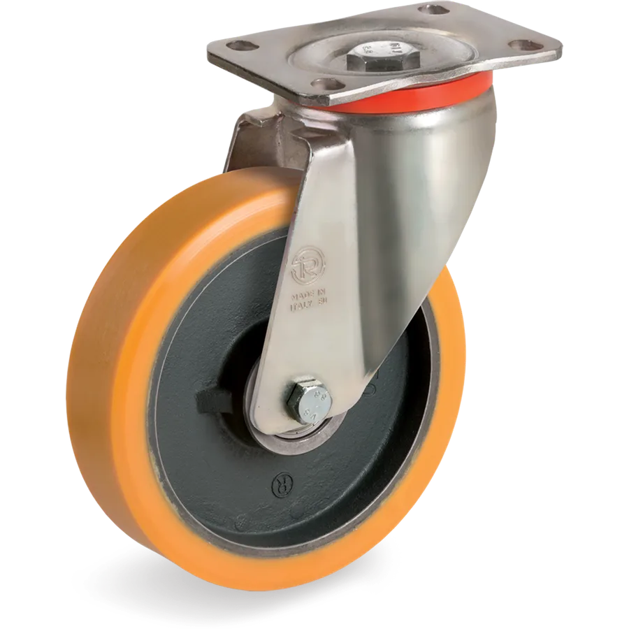 Tellure Rôta 645855 – Rueda giratoria de poliuretano TR Ø180×50 mm