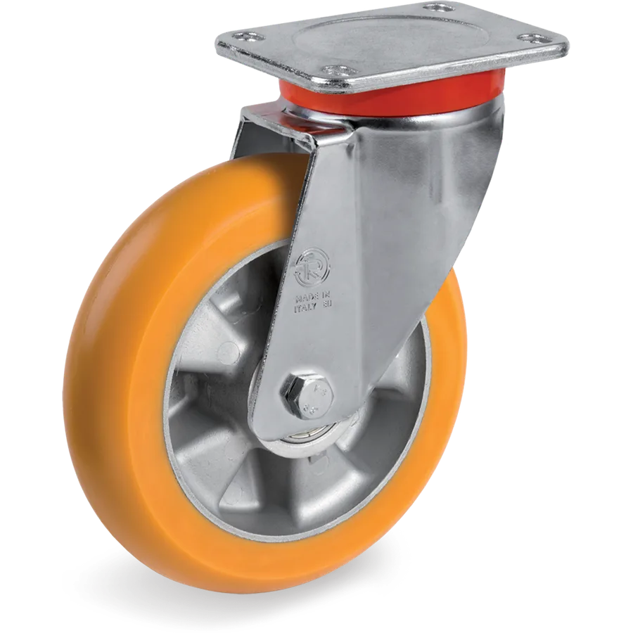 Tellure Rôta 655924 – Rueda giratoria de poliuretano TR Ø160×50 mm