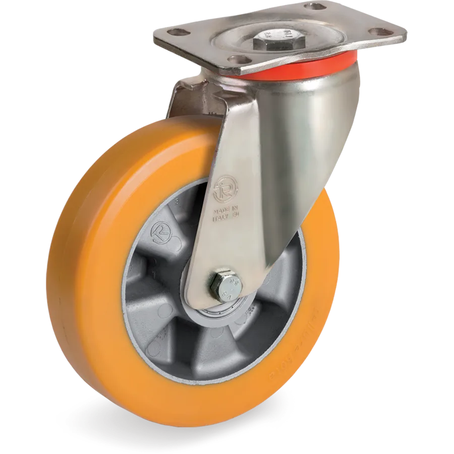 Tellure Rôta 655310 – Rueda giratoria de poliuretano TR Ø160×50 mm