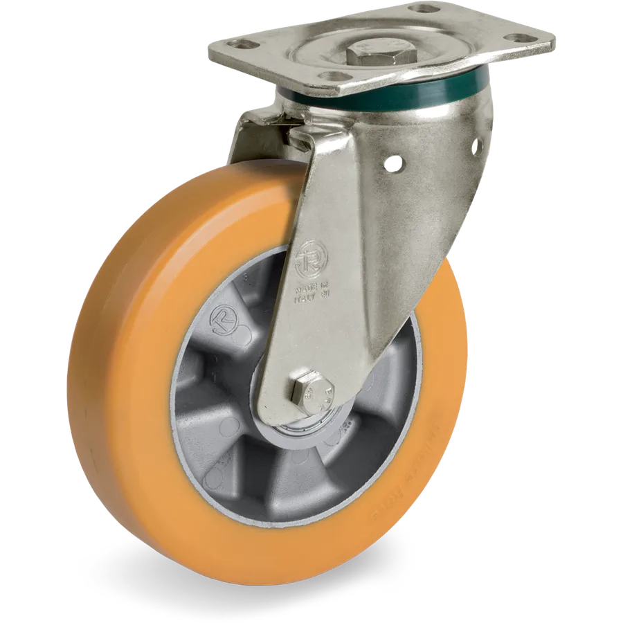 Tellure Rôta 655335 – Rueda giratoria de poliuretano TR Ø180×50 mm