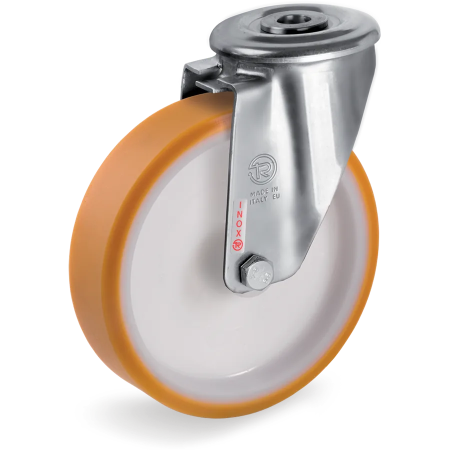 Tellure Rôta 668004 – Rueda giratoria de poliuretano TR Ø150×40 mm
