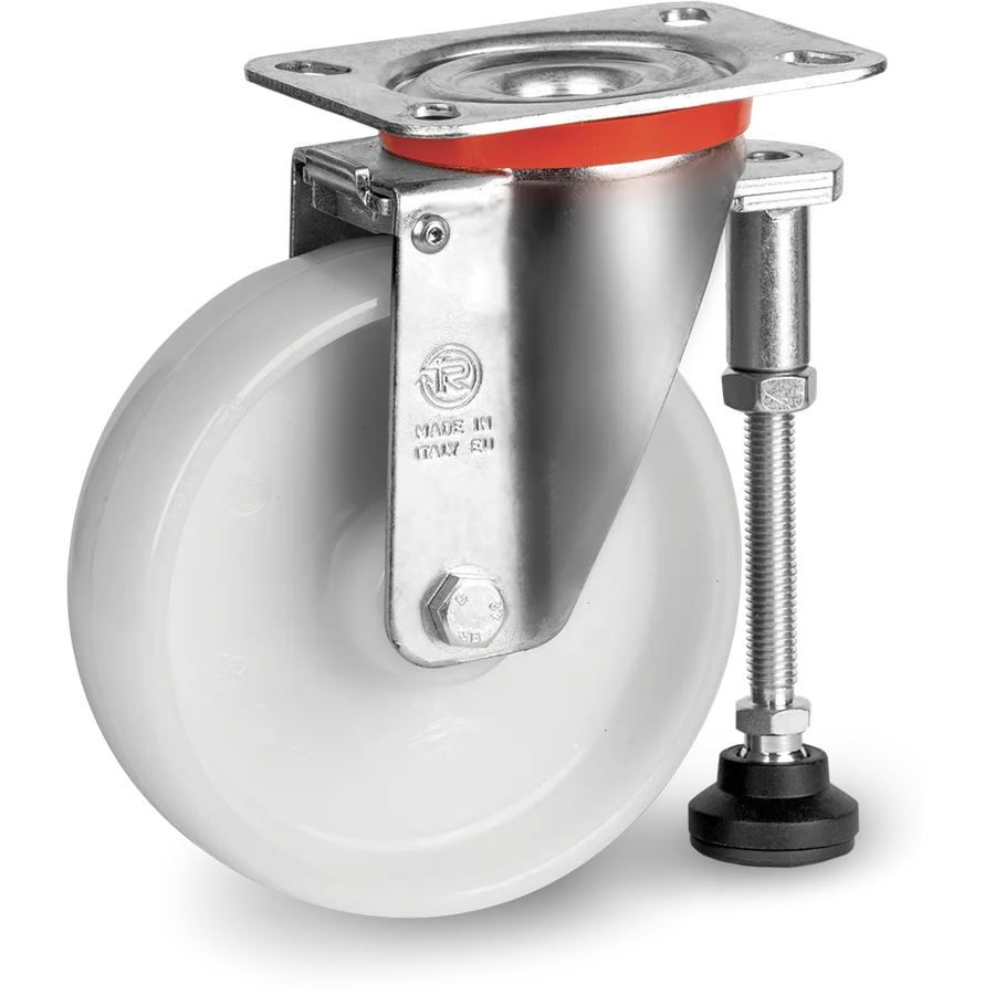 Tellure Rôta 683801 – Rueda giratoria de poliamida 6 Ø80×30 mm con freno