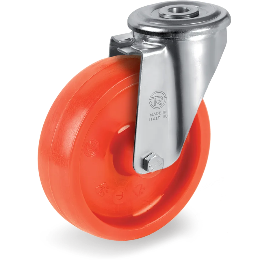Tellure Rôta 687702ORA – Rueda giratoria de poliamida 6 Ø100×30 mm