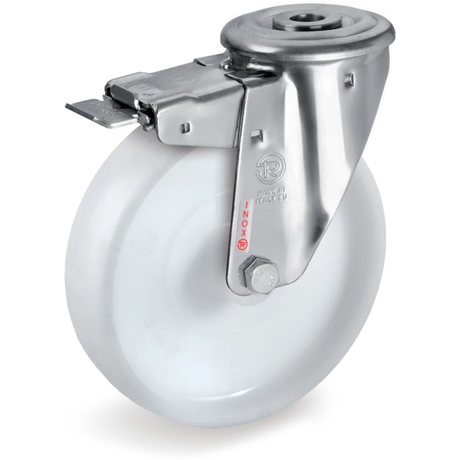 Tellure Rôta 686021 – Rueda giratoria de poliamida 6 Ø80×30 mm con freno