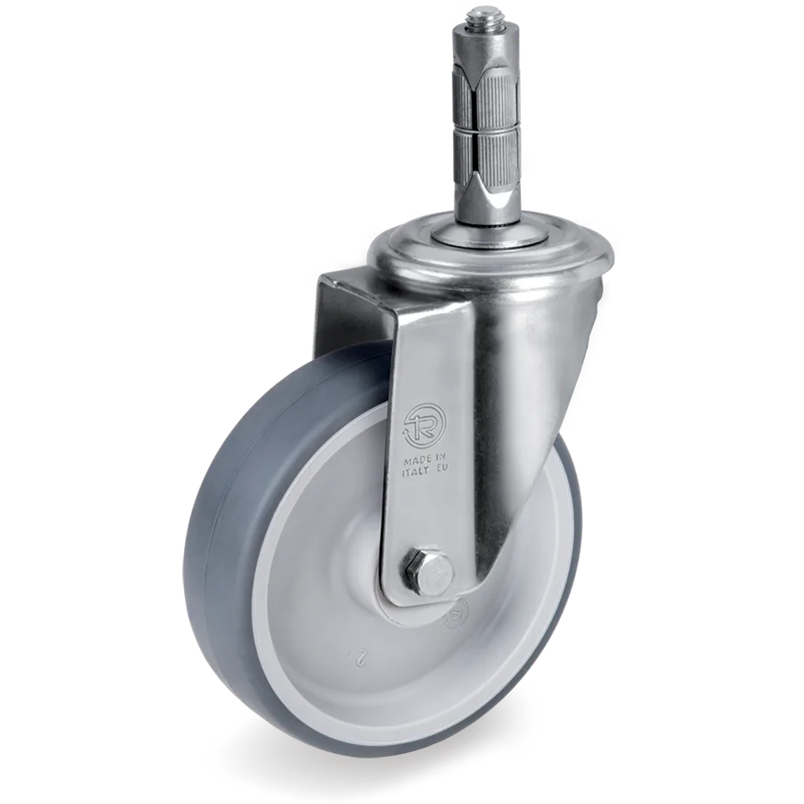 Tellure Rôta 719201 – Rueda giratoria de goma termoplástica Ø80×30 mm