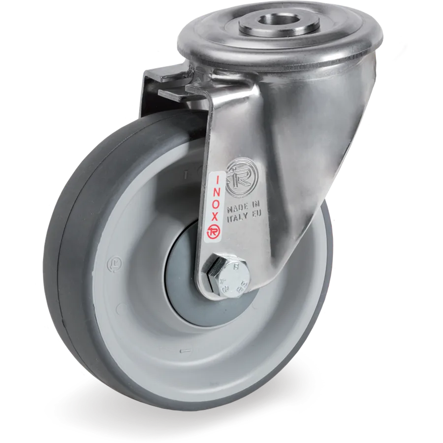 Tellure Rôta 716310 – Rueda giratoria de goma termoplástica Ø160×50 mm
