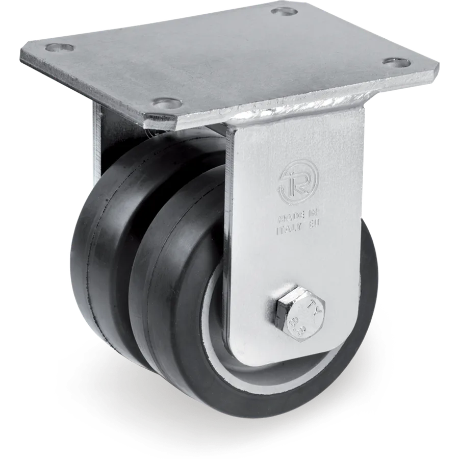 Tellure Rôta 728163 – Elastic rubber fixed castor Ø125 mm