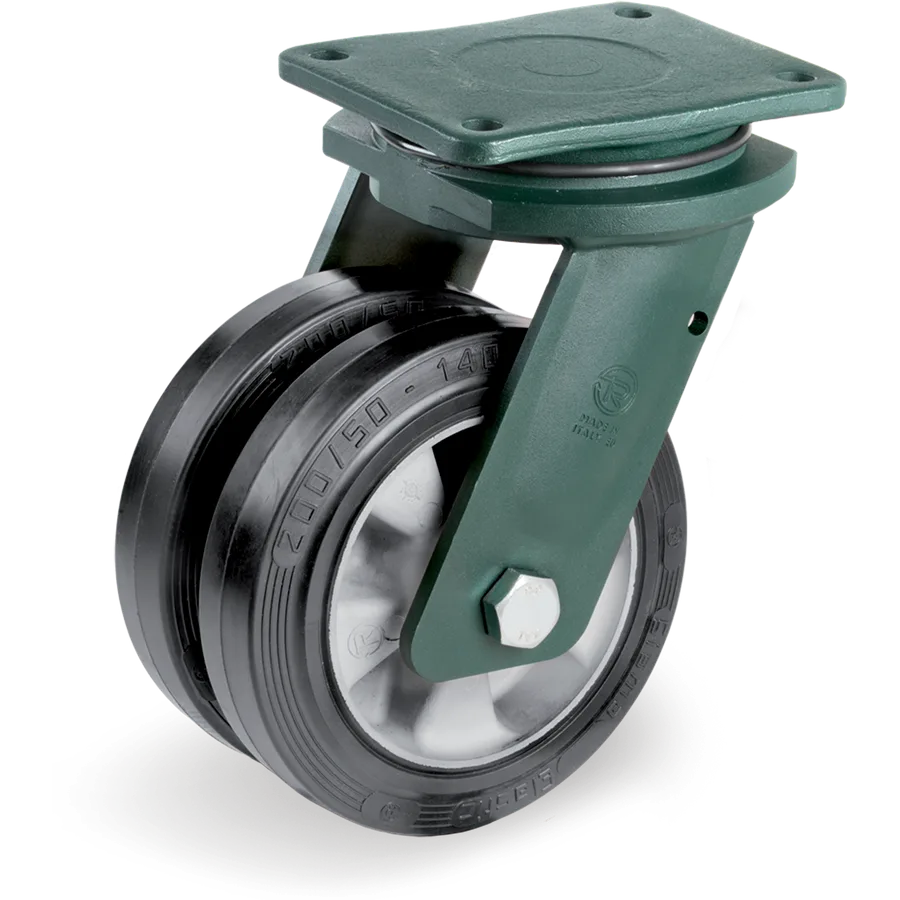 Tellure Rôta 728084 – Elastic rubber swivel castor Ø160 mm