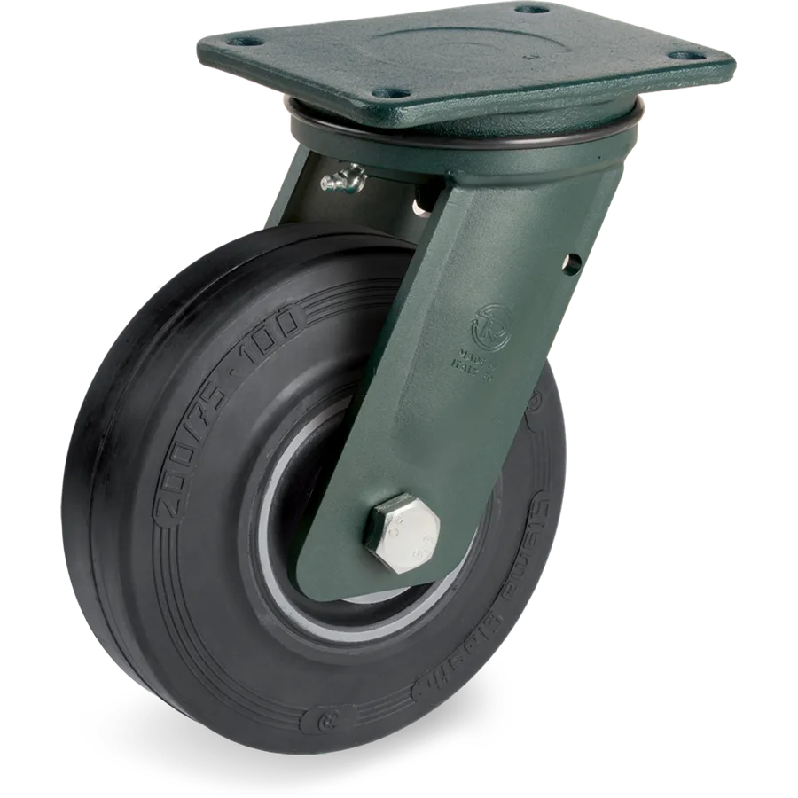 Tellure Rôta 729307D4 – Rueda giratoria de goma elástica Ø250×75 mm