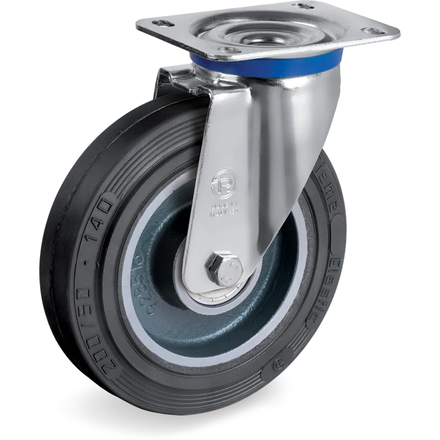 Tellure Rôta 724504 – Rueda giratoria de goma elástica Ø150×50 mm