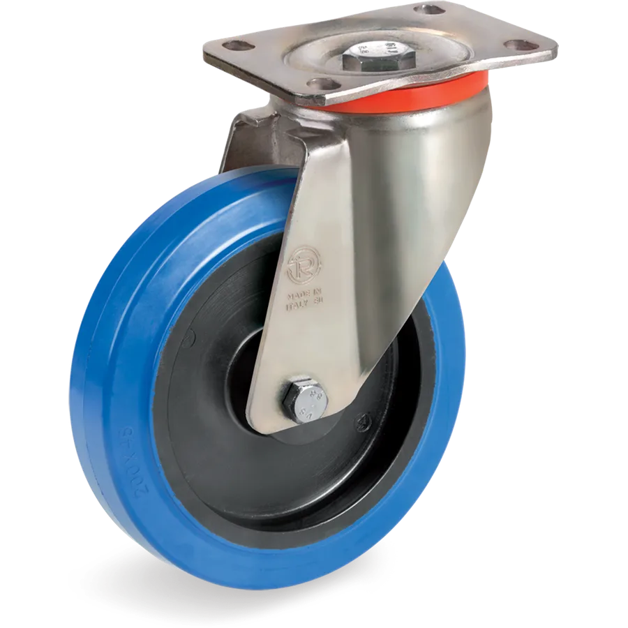 Tellure Rôta 736606AE – Rueda giratoria de goma elástica Ø200×48 mm