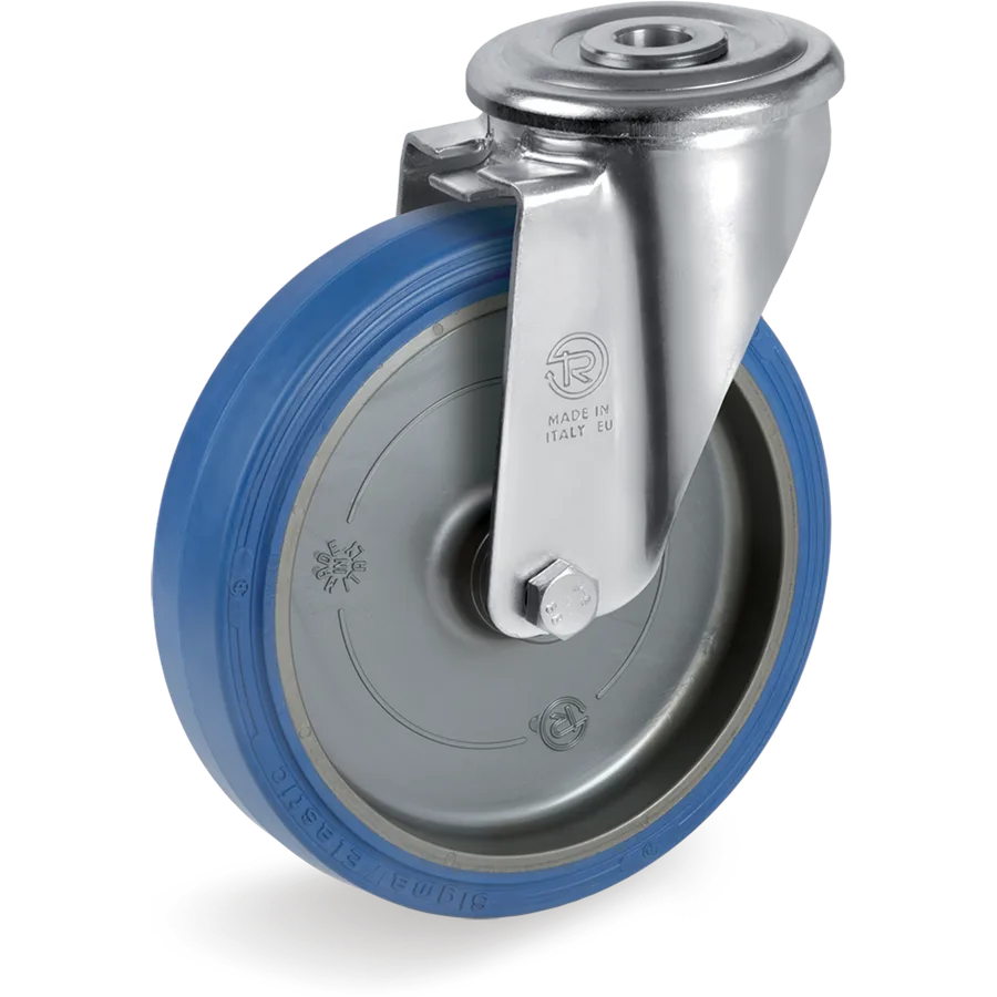 Tellure Rôta 737803 – Rueda giratoria de goma elástica Ø125×40 mm