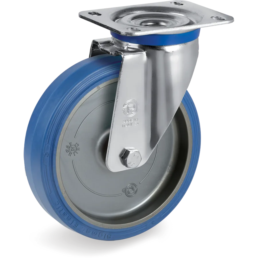 Tellure Rôta 739106 – Rueda giratoria de goma elástica Ø200×50 mm