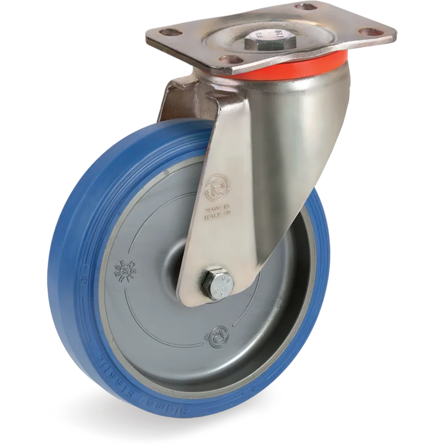 Tellure Rôta 736603 – Rueda giratoria de goma elástica Ø125×40 mm