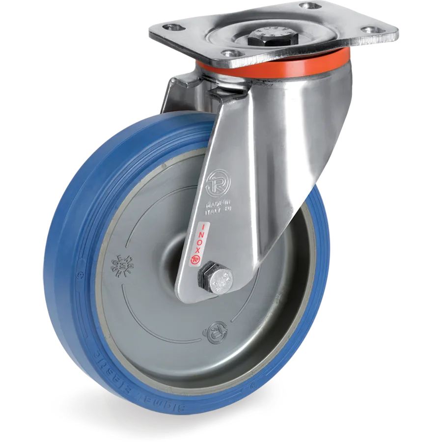 Tellure Rôta 737006 – Rueda giratoria de goma elástica Ø200×50 mm