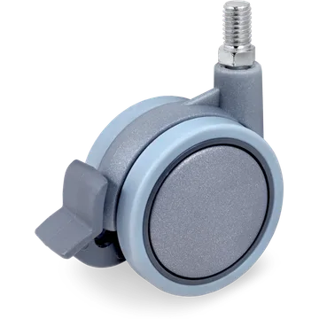 Rueda giratoria de poliamida 6 Ø60×42 mm con freno