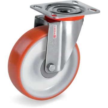 Rueda giratoria de poliuretano termoplástico Ø80×30 mm