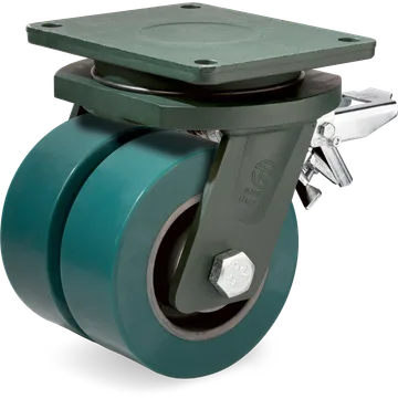TR-Roll polyurethane swivel castor Ø200 mm with brake