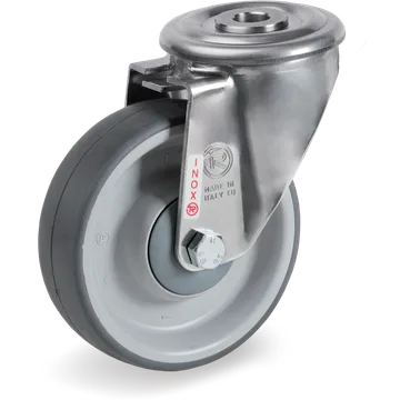 Rueda giratoria de goma termoplástica Ø160×50 mm
